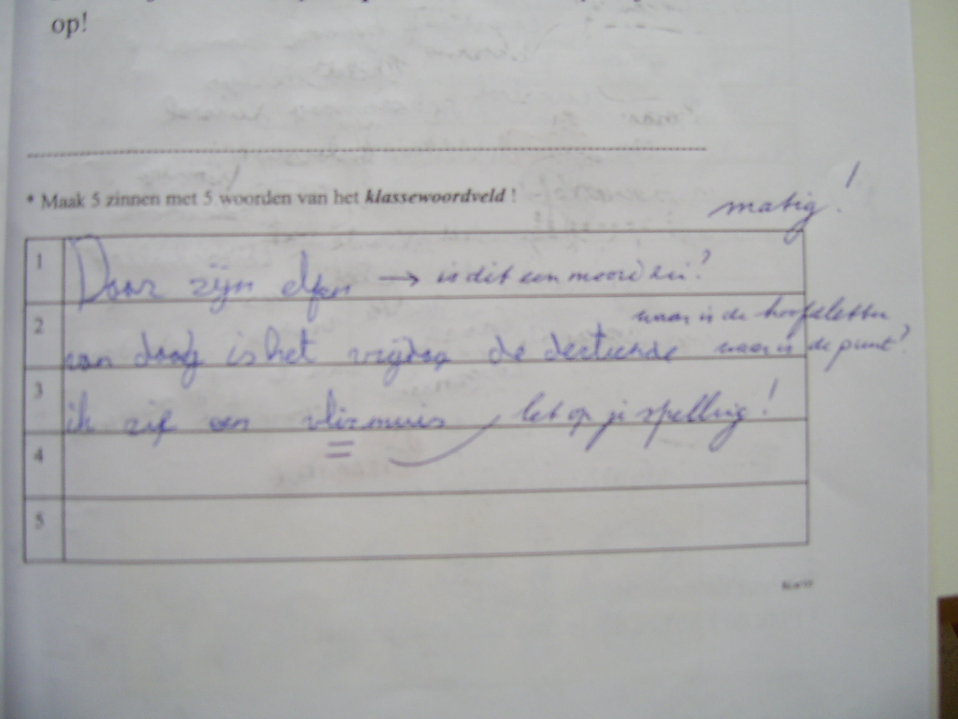 handschrift en spelling